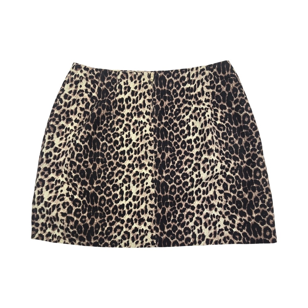 Star City Clothing Co Leopard Cheetah Print Mini Skirt USA Made Vintage 90s Alt